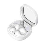 JR01 Transparent Capsule Smart Digital Display Ear-hook Bluetooth Earphones(White)