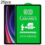 For Samsung Galaxy Tab S9 25pcs 9D Full Screen Full Glue Ceramic Film