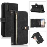 For Huawei P20 Lite Dream 9-Card Wallet Zipper Bag Leather Phone Case(Black)