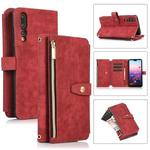 For Huawei P20 Pro Dream 9-Card Wallet Zipper Bag Leather Phone Case(Red)