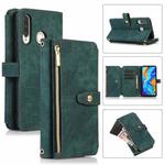 For Huawei P30 Lite Dream 9-Card Wallet Zipper Bag Leather Phone Case(Green)