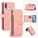 For Huawei P30 Lite Dream 9-Card Wallet Zipper Bag Leather Phone Case(Pink)