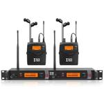 XTUGA RW2080 UHF Wireless Stage Singer In-Ear Monitor System 2 BodyPacks(EU Plug)