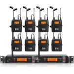 XTUGA RW2080 UHF Wireless Stage Singer In-Ear Monitor System 8 BodyPacks(US Plug)