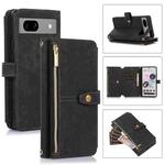 For Google Pixel 7a Dream 9-Card Wallet Zipper Bag Leather Phone Case(Black)