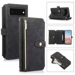 For Google Pixel 6 Dream 9-Card Wallet Zipper Bag Leather Phone Case(Black)