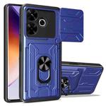 For Redmi 13 4G Global Sliding Camshield TPU+PC Phone Case with Card Slot(Blue)