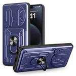 For Redmi Note 14 Pro+ 5G Sliding Camshield TPU+PC Phone Case with Card Slot(Blue)