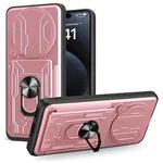 For Redmi Note 14 Pro+ 5G Sliding Camshield TPU+PC Phone Case with Card Slot(Rose Gold)