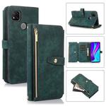 For Xiaomi Redmi 9C Dream 9-Card Wallet Zipper Bag Leather Phone Case(Green)