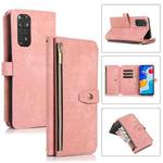 For Xiaomi Redmi Note 11s Dream 9-Card Wallet Zipper Bag Leather Phone Case(Pink)
