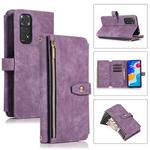 For Xiaomi Redmi Note 11s Dream 9-Card Wallet Zipper Bag Leather Phone Case(Purple)