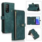 For Xiaomi Mi 10T Dream 9-Card Wallet Zipper Bag Leather Phone Case(Green)