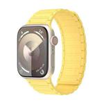 For Apple Watch Series 8 45mm Magnetic Loop Silicone Watch Band(Yellow)