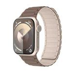 For Apple Watch SE 2022 44mm Magnetic Loop Silicone Watch Band(Brown Apricot)