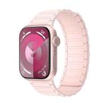 For Apple Watch Series 7 41mm Magnetic Loop Silicone Watch Band(Pink)