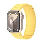For Apple Watch SE 44mm Magnetic Loop Silicone Watch Band(Yellow)