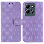 For Infinix Note 30i Double 8-shaped Embossed Leather Phone Case(Purple)