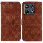 For Infinix Note 30 Pro Double 8-shaped Embossed Leather Phone Case(Brown)