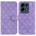 For Infinix Note 30 Double 8-shaped Embossed Leather Phone Case(Purple)