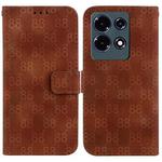 For Infinix Note 30 Double 8-shaped Embossed Leather Phone Case(Brown)