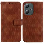 For Infinix Hot 30 Play / X6835 Double 8-shaped Embossed Leather Phone Case(Brown)