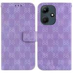 For Infinix Hot 30i / X669C Double 8-shaped Embossed Leather Phone Case(Purple)