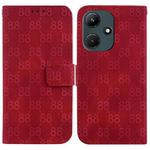 For Infinix Hot 30i / X669C Double 8-shaped Embossed Leather Phone Case(Red)