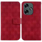 For Infinix Hot 30 Double 8-shaped Embossed Leather Phone Case(Red)