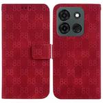 For Infinix Smart 7 India / Smart 7 Plus Double 8-shaped Embossed Leather Phone Case(Red)