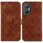 For Infinix Hot 20 5G Double 8-shaped Embossed Leather Phone Case(Brown)