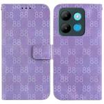 For Infinix Smart 7 African / X6515 Double 8-shaped Embossed Leather Phone Case(Purple)