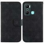 For Infinix Hot 20 Play Double 8-shaped Embossed Leather Phone Case(Black)