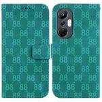 For Infinix Hot 20S Double 8-shaped Embossed Leather Phone Case(Green)