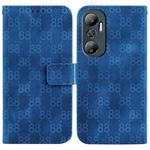 For Infinix Hot 20 Double 8-shaped Embossed Leather Phone Case(Blue)