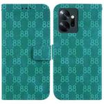 For Infinix Zero 20 / X6821 Double 8-shaped Embossed Leather Phone Case(Green)
