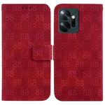 For Infinix Zero 20 / X6821 Double 8-shaped Embossed Leather Phone Case(Red)
