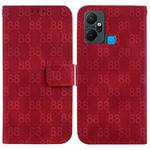 For Infinix Smart 6 Plus Double 8-shaped Embossed Leather Phone Case(Red)