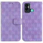 For Infinix Hot 12 Play Double 8-shaped Embossed Leather Phone Case(Purple)