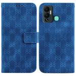 For Infinix Hot 12 Play Double 8-shaped Embossed Leather Phone Case(Blue)