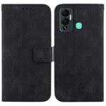 For Infinix Hot 12 Play Double 8-shaped Embossed Leather Phone Case(Black)