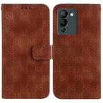 For Infinix Note 12 G96 / X670 Double 8-shaped Embossed Leather Phone Case(Brown)