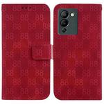 For Infinix Note 12 G96 / X670 Double 8-shaped Embossed Leather Phone Case(Red)