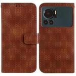 For Infinix Note 12 VIP Double 8-shaped Embossed Leather Phone Case(Brown)