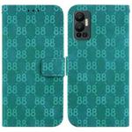 For Infinix Hot 12 Double 8-shaped Embossed Leather Phone Case(Green)