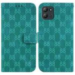 For Infinix Hot 11 2022 Double 8-shaped Embossed Leather Phone Case(Green)