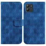 For Infinix Hot 11 2022 Double 8-shaped Embossed Leather Phone Case(Blue)