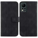 For Infinix Hot 11s NFC / X6812B Double 8-shaped Embossed Leather Phone Case(Black)