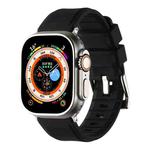 For Apple Watch 5 40mm Double Ring Silicone Watch Band(Black)