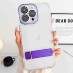 For iPhone 14 Pro Max Linear Shape Holder Phone Case(Purple)